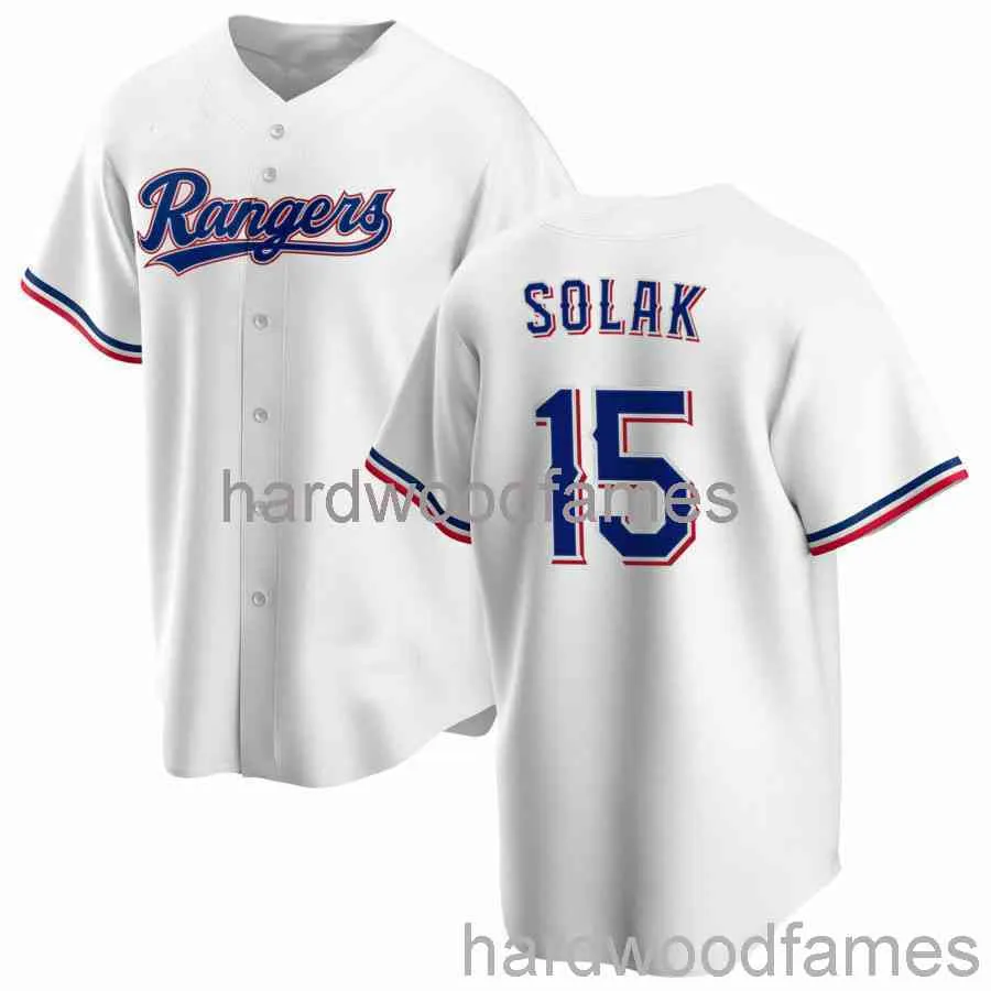 Personnalisé Nick Solak # 15 Jersey Cousu Hommes Femmes Jeunesse Kid Baseball Jersey XS-6XL