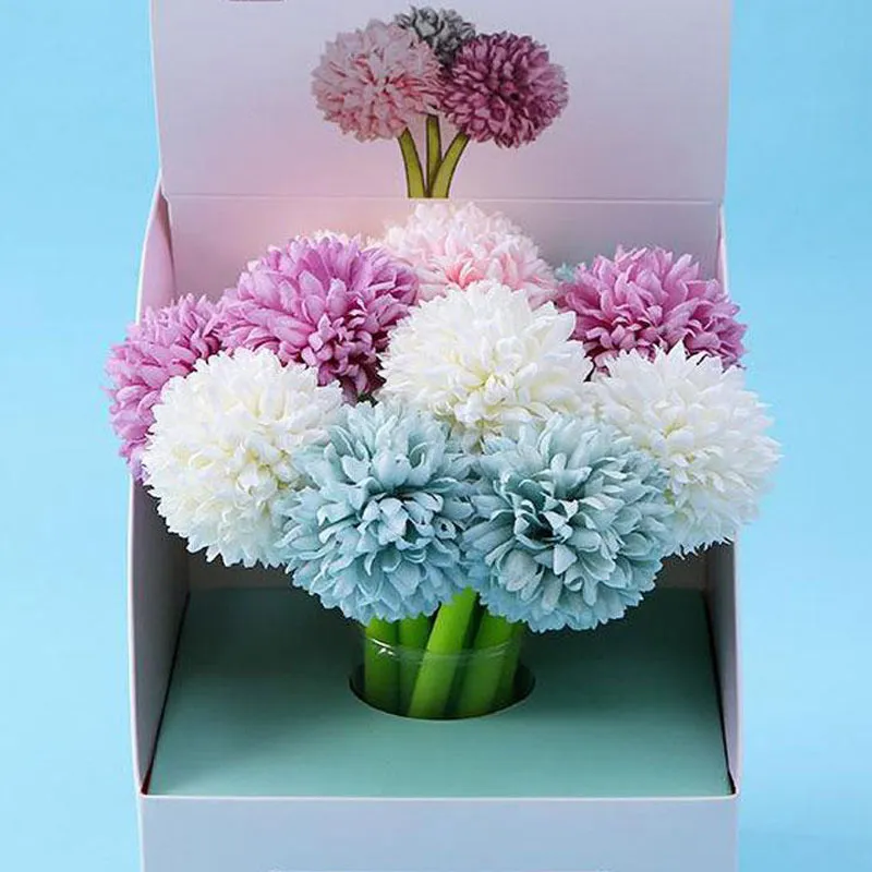 Stylo Gel à fleurs créatif, 0.5mm, mignon, papeterie scolaire d'anniversaire pour fille, fournitures d'écriture, décoration de maison