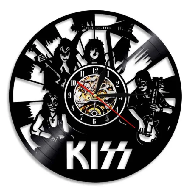 The latest wall clocks, rock music art wall clock with light, home decoration, a variety of styles to choose from