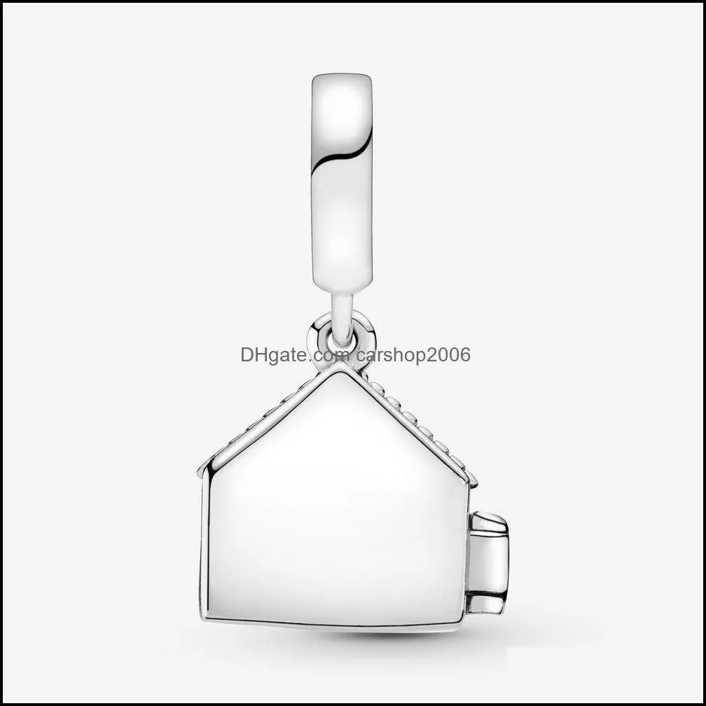 Sweet Home New Arrival 925 Sterling Silver Mom`s House Dangle Charms Fit Original European Charm Bracelet Fashion Women Wedding Engagement Jewelry