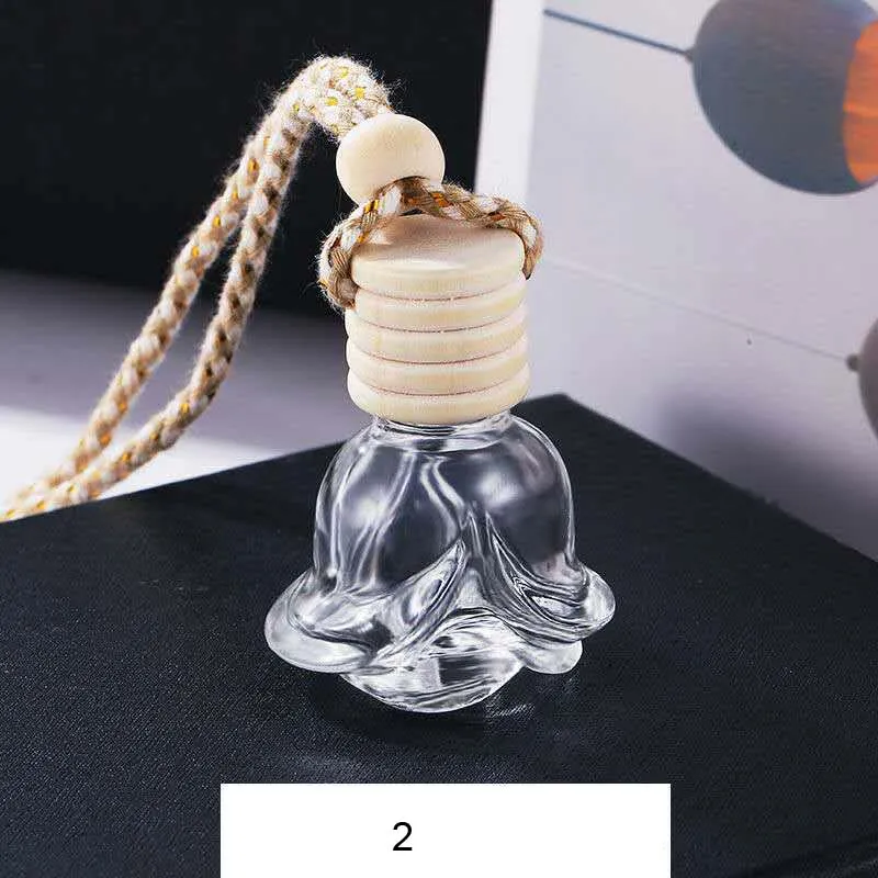 Diffusers Car Perfume Bottle Glass Decoration for Bags Pendant 8ml Ornament Air Freshener for Essential Oils Diffuser Fragrance Storage Pocket Empty Bottles