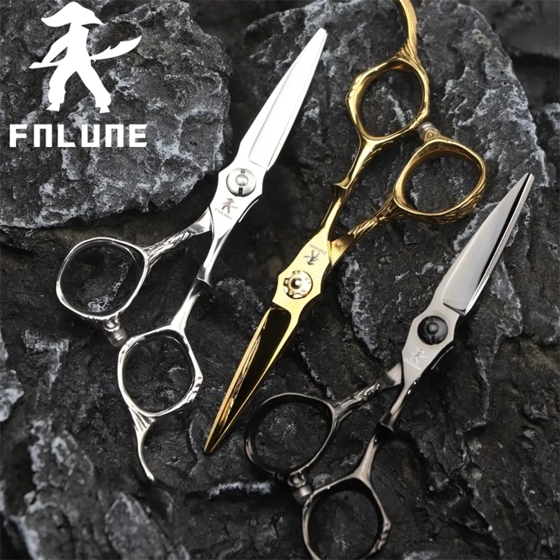 FnLune 4.5 Pouces Vg-10 Professionnel Salon De Coiffure Ciseaux Coupe Barber Accessoires Coupe De Cheveux Amincissement Cisaillement Outils De Coiffure 220212