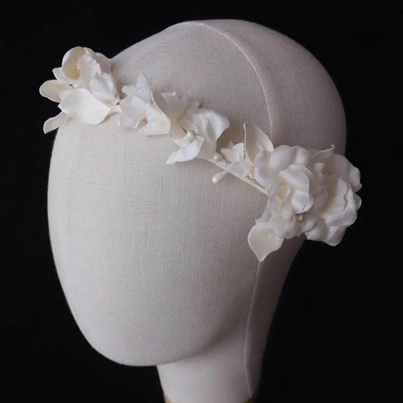 Vintage handgjorda blommor headpieces bröllop tillbehör brudhuvud slitage huvudband