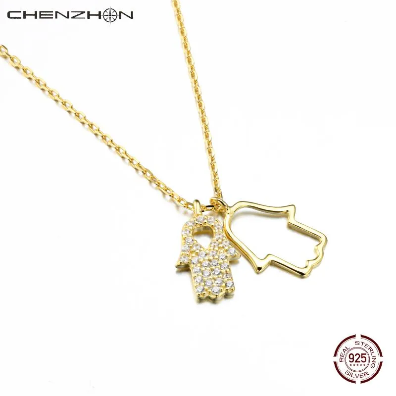 Chaînes main de Fatima pendentif collier pour femmes 2021 cadeau bijoux mode turc oeil géométrique clavicule chaîne