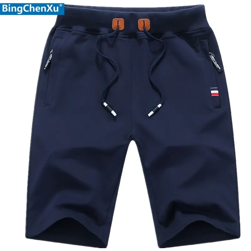 Casual Shorts Men Sportswear Bawełniany Mężczyzna Krótki Jogger Plaża Krótkie spodnie Summer Man Fitness Bodybuilding Marka Spodenki Oddychające 210629