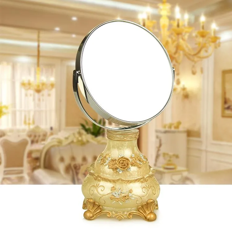 Bath Accessory Set Makeup Mirror Portable Double Side Table To