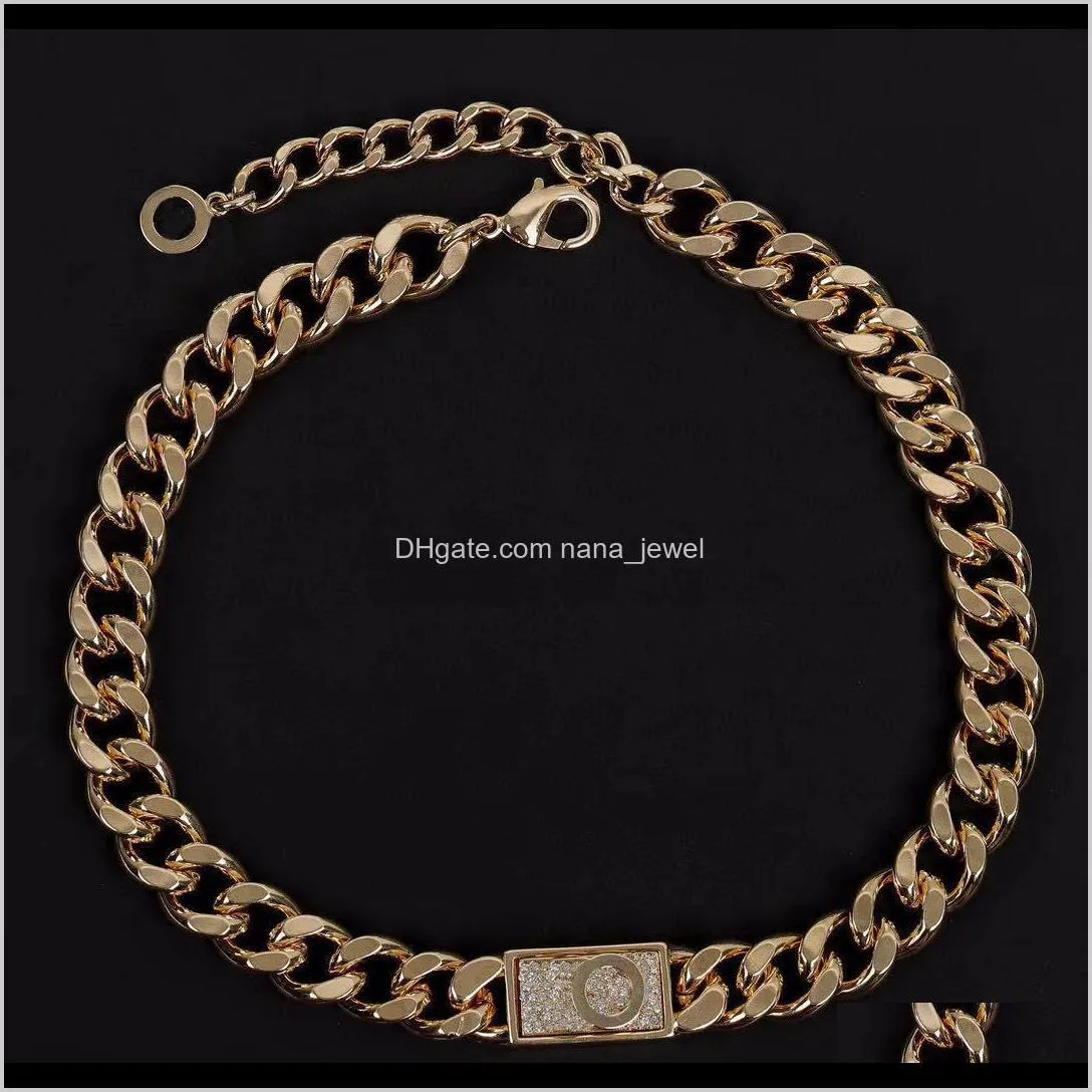 Cadeias Colares Pingentes JóiasFashion 14K Gold Cuban Link Cadeia Colar Gargantilha Bracelete Para Homens e Mulheres Amantes Presentes Hip Hop Jóias