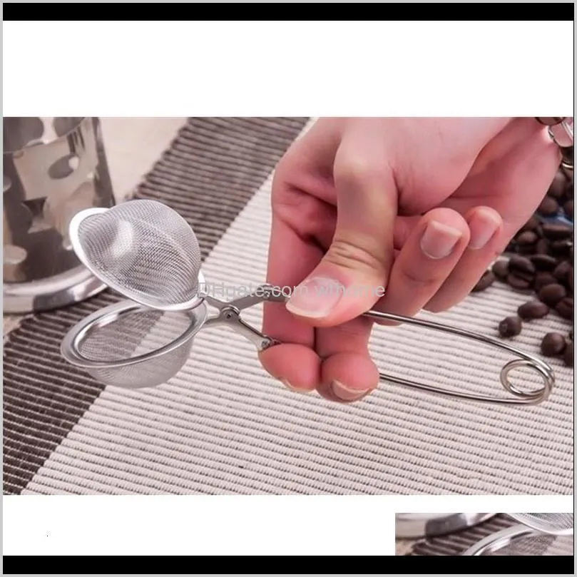 stainless handle creative new steel tea with bag spoon mesh ball infuser strainers teakettles kitchen tools