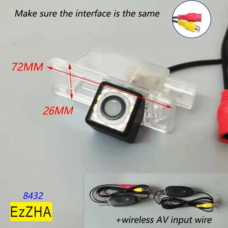 Câmeras de estacionamento de visão traseira do carro Sensores de estacionamento 4 Câmera sem fio de trajetória dinâmica Light HD para Teana Sentra Sylphy Almera Versa Sunny Altim