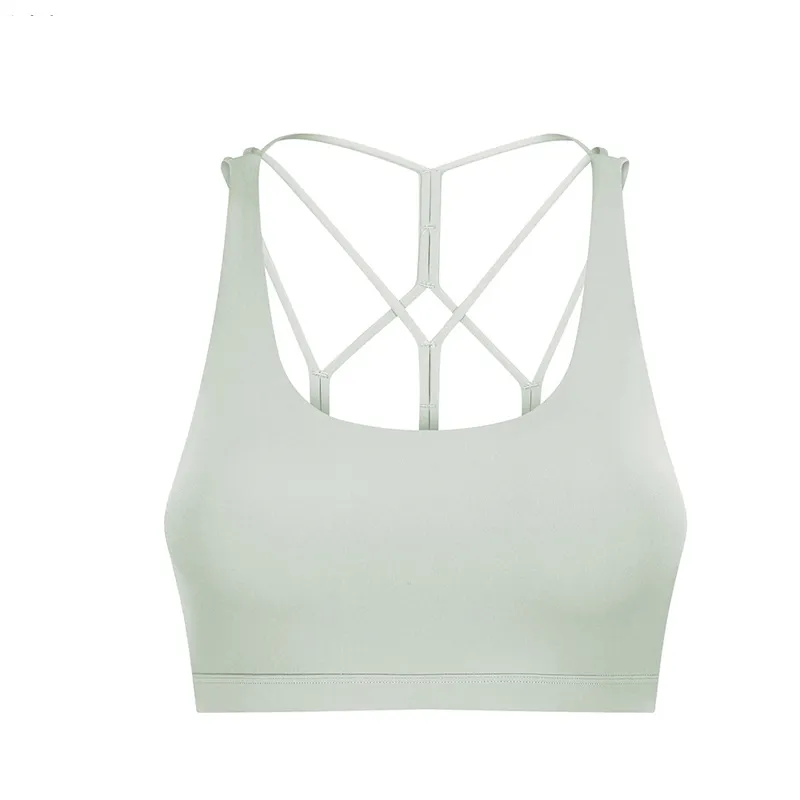 LU-S2009 YOGA Nosić luksusowy projektant mody sportowy biustonosz z klatką piersiową oddychającą wygodną bieliznę