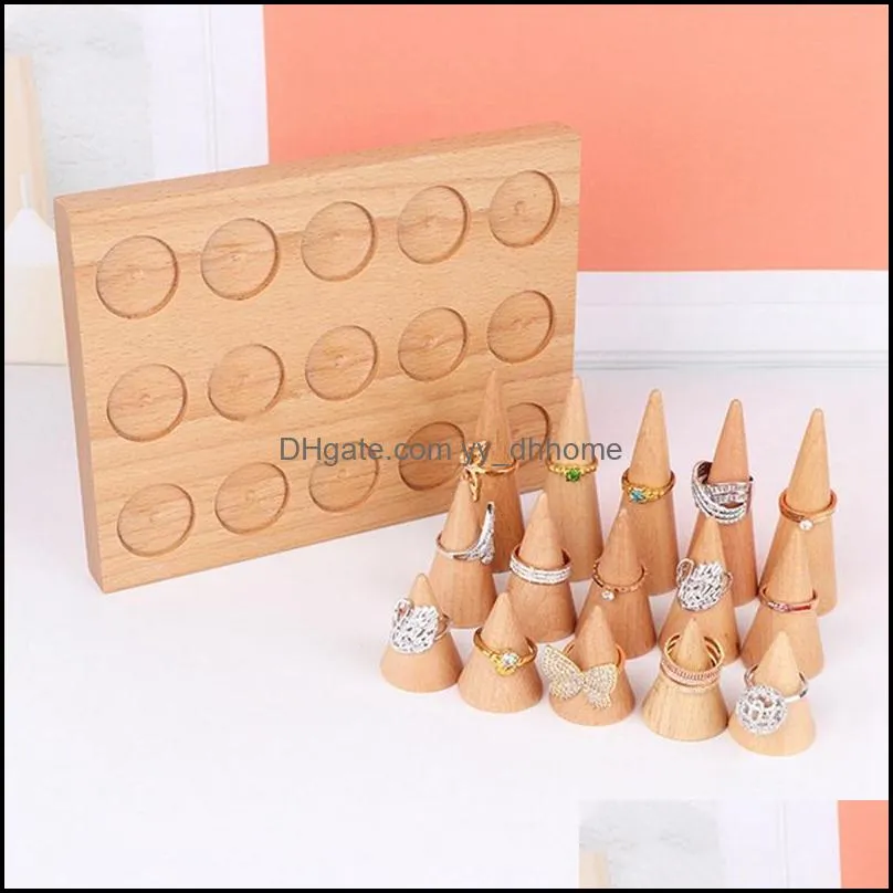 Jewelry Pouches, Bags 2 Pcs Multifunction Ring Display Tray Jewellery Storage Holder Organiser Showcase Rack Plate Box