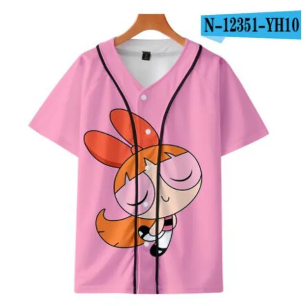 Camiseta de moda de verano, Jersey de béisbol, camiseta transpirable con estampado 3D de Anime, ropa de Hip Hop 059
