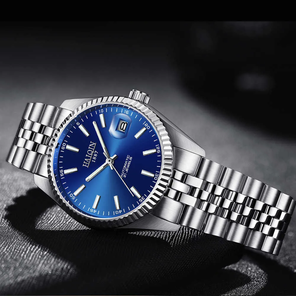 Orologio Automatico Uomo BUREI Lusso: Meccanico Impermeabile Acciaio Inox 316L Vetro Zaffiro