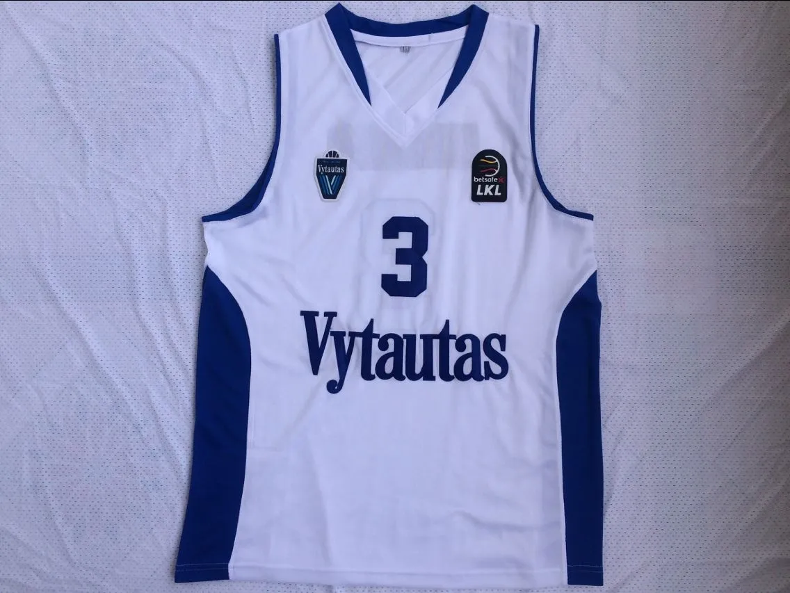 Fani na szczycie koszulka do koszykówki NCAA 3 liangelo Ball Vytautas Basketball Shirt 1 Lamelo Jersey mundurzy wszystkie zszyte college Lithuania prienU White J240309