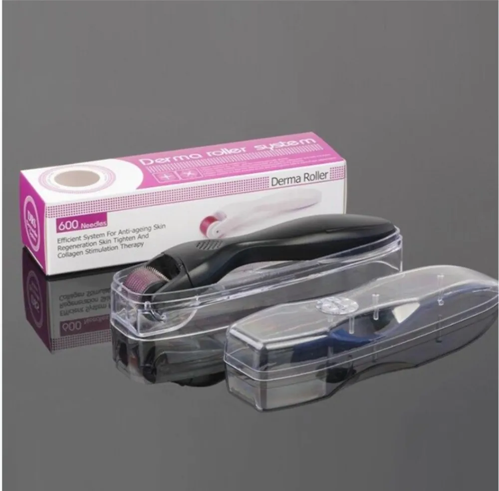 Drs 600 aiguilles Derma Roller, Dermaroller de la peau, Microsopes à tête interchangeable Taille du rouleau de 0.2mm à 3,0mm
