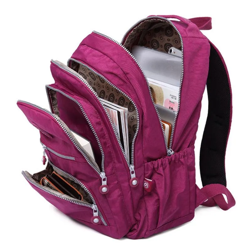 Zaino Scuola Per Ragazza Adolescente Mochila Feminina Zaini Donna Nylon Impermeabile Casual Laptop Donna Sac A Do