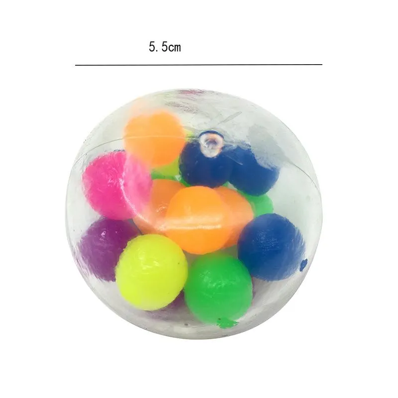 Anti Stress Face Reliever Colorful Ball Autism Mood Squeeze Relief Healthy Toy Funny Gadget Vent Toy Children Christmas Gift