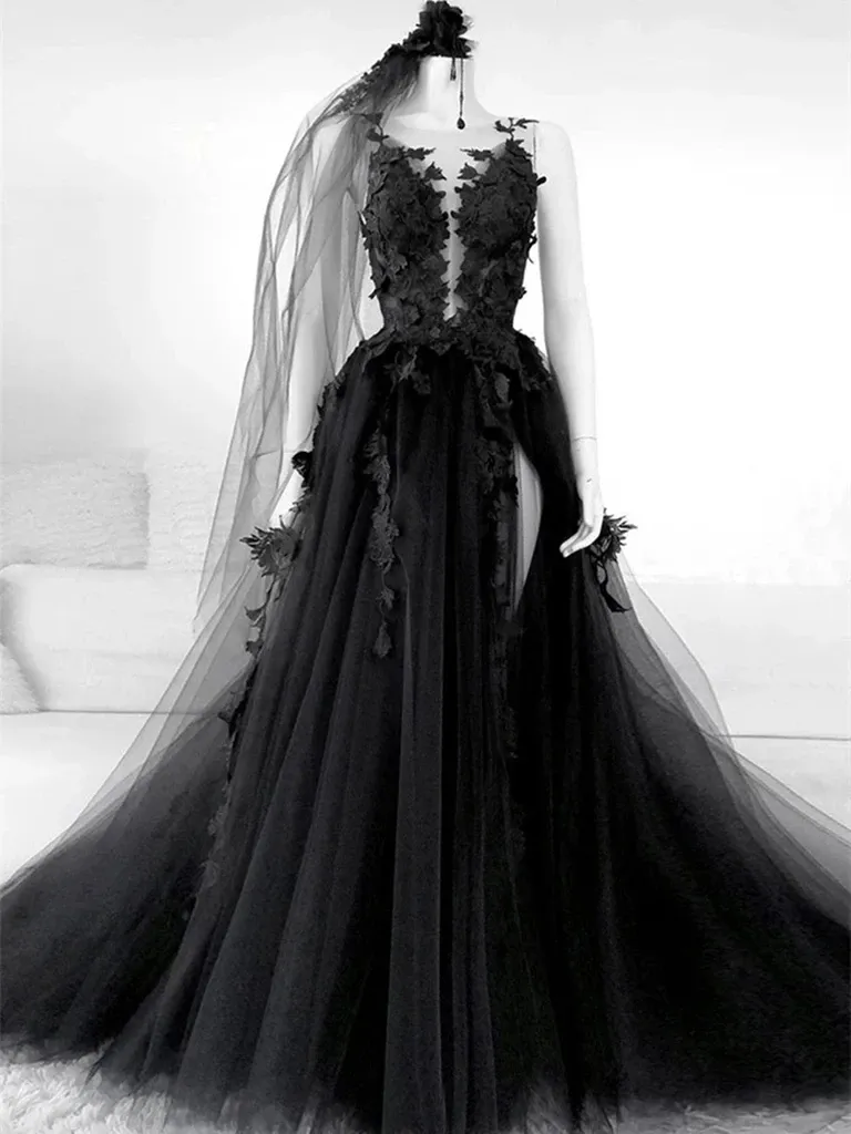 Abito da clearance sposa nero gotico
