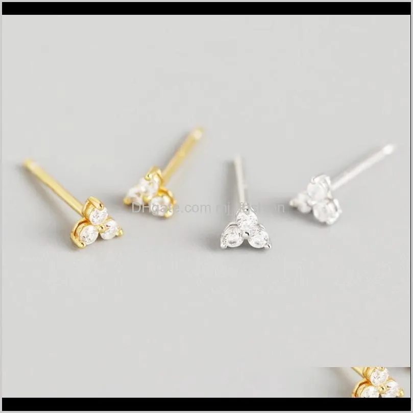 Stud JewelryDesigner Europe America Fold and Wear Studs 925 Sier Ear Buckle Simple Light Luxury Mini Earrings Drop Delivery 2021 N5osc