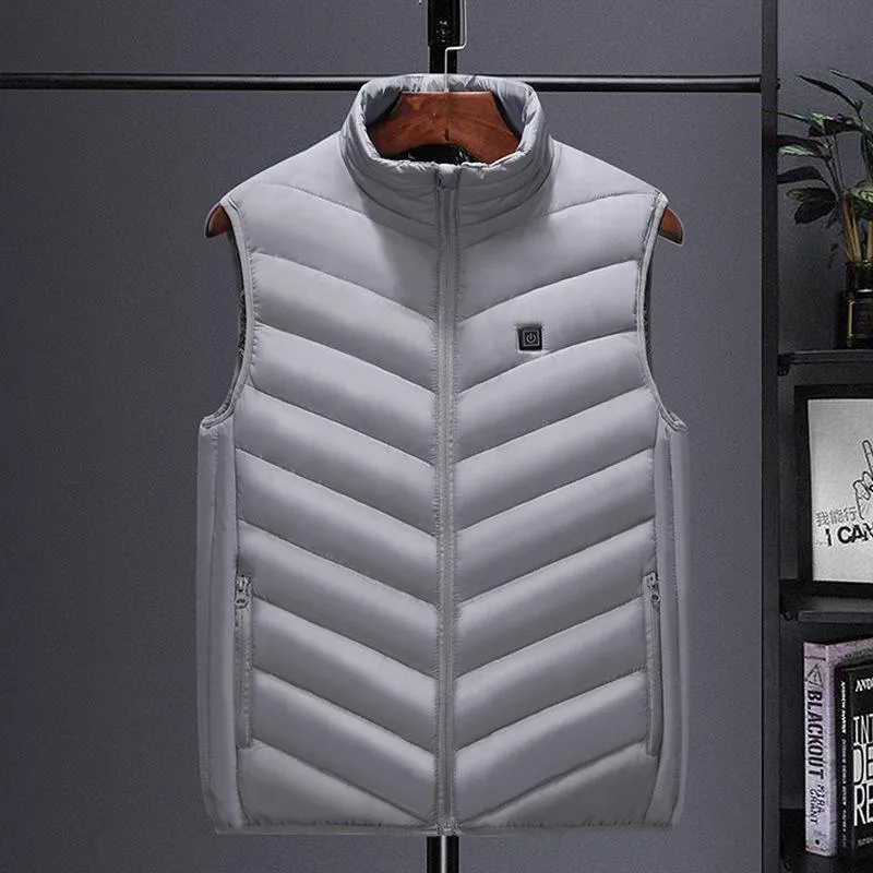 Gilets pour hommes Hommes Gilet Coton En Automne Et En Hiver Graphène Chauffage Électrique Gilet USB Sécurité Intelligente Température Constante Vêtements