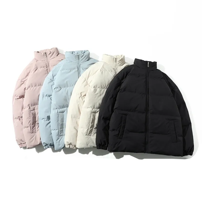 Winter Jacket Men Parkas Thicken Warm Coat Mens Stand Collar Jackets Bubble Color Women Parka Fashion Streetwear 6Xl 211214