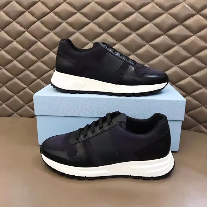 2021 Men PRAX 01 Lace Up Sneakers Leather Casual Shoes Rubber Sole