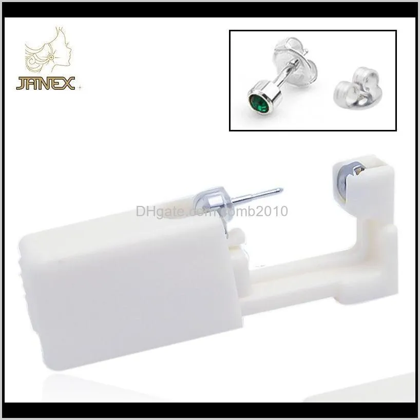 disposable sterile ear piercing unit cartilage tragus helix piercing gun no pain piercer tool machine kit stud choose design 0492