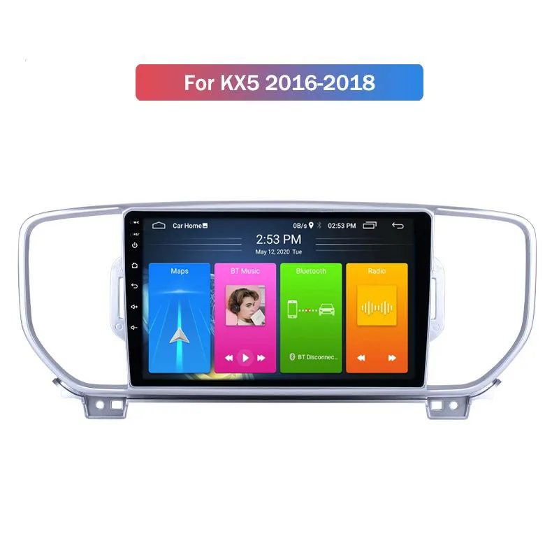 2-DIN-Android-Auto-DVD-Player mit GPS-Bt-WLAN für KIA KX5 2016-2018