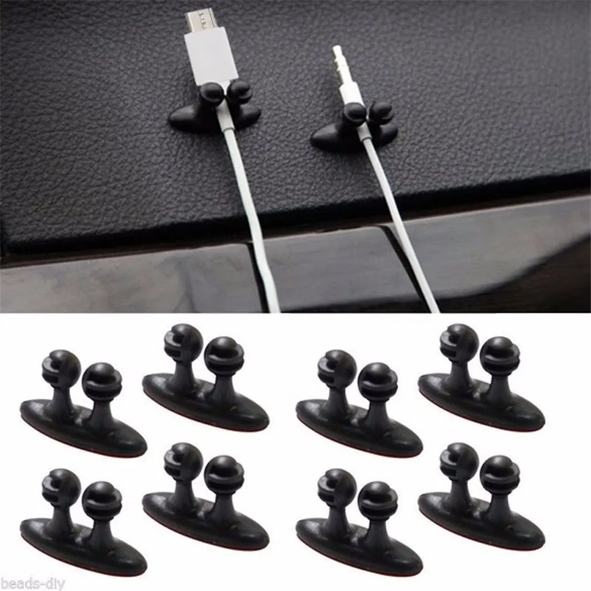 Acessórios para carros Interior Mini Produtos de carro adesivo Linha de carregador CLASP fone de ouvido/clipe de cabo USB Automobile