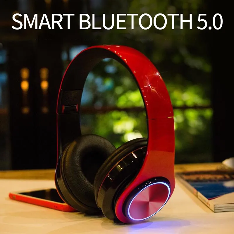 Comprar Auriculares inalámbricos plegables con Bluetooth, cascos estéreo  con micrófono, compatible con tarjeta Sd, Fm, para Xiaomi, Iphone, Samsung,  teléfono y Pc