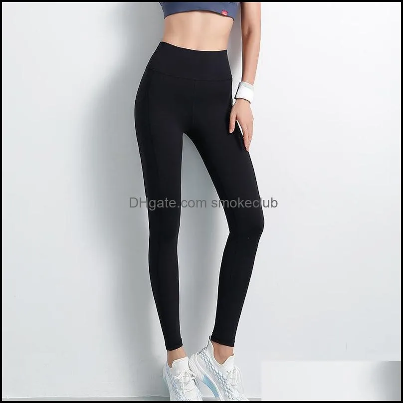 Yoga Outfits Women Leggings Gym Sport Fitness Running Workout Trousers With Two Side Pocket Pantalones