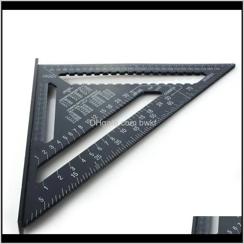12 inch black triangle ruler woodworking measuring tool quick read square layout tool for woodworking gauge measuring tools