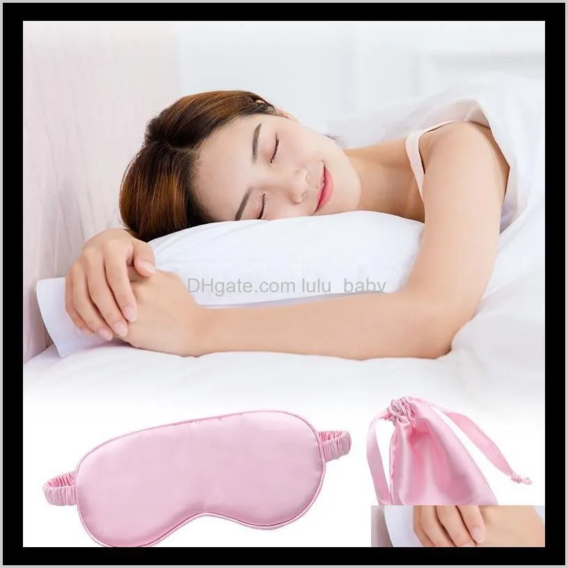 imitated silk sleep eye mask travel eyepatch nap eye patch rest blindfold eye cover sleeping mask night eyeshade with bag 10pcs