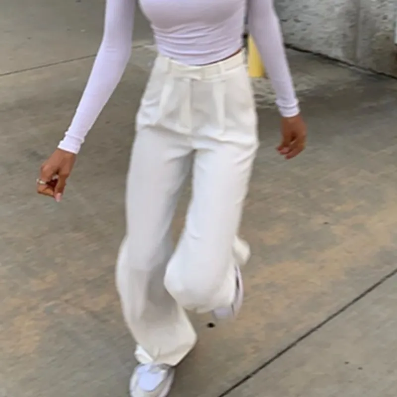 ESMOK suspender elegant pants パンツ ホワイト ESMOK suspender elegant pants パンツ ホワイト ESMOK