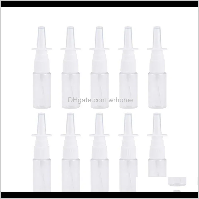 10/20pcs 15ml transparent spray bottle flat shouldered bottles nasal empty rhinitis sprayer perfume for home bathroom liquid soap