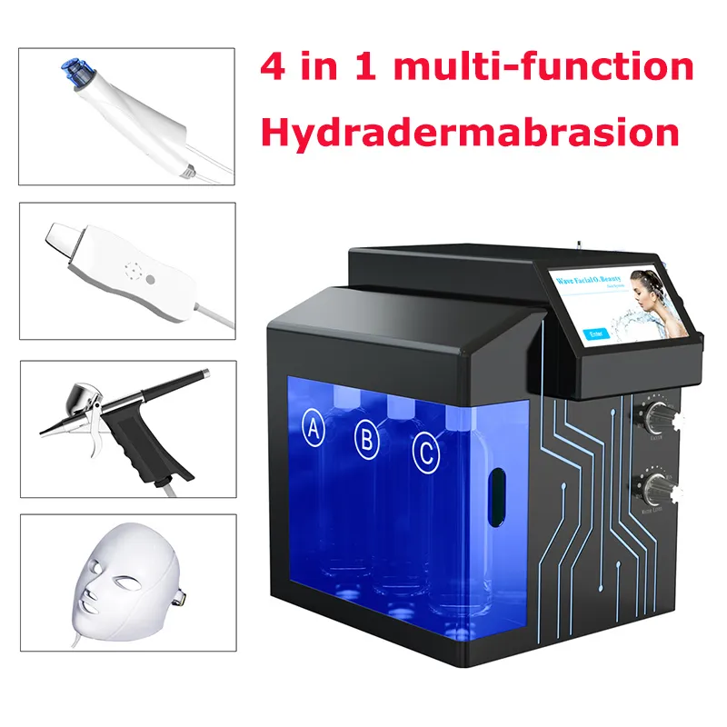 Máquina de descascamento da pele de microdermoabrasão mais nova com 4 em 1 multifuncional facial profunda limpeza máquinas de dermoabrasão