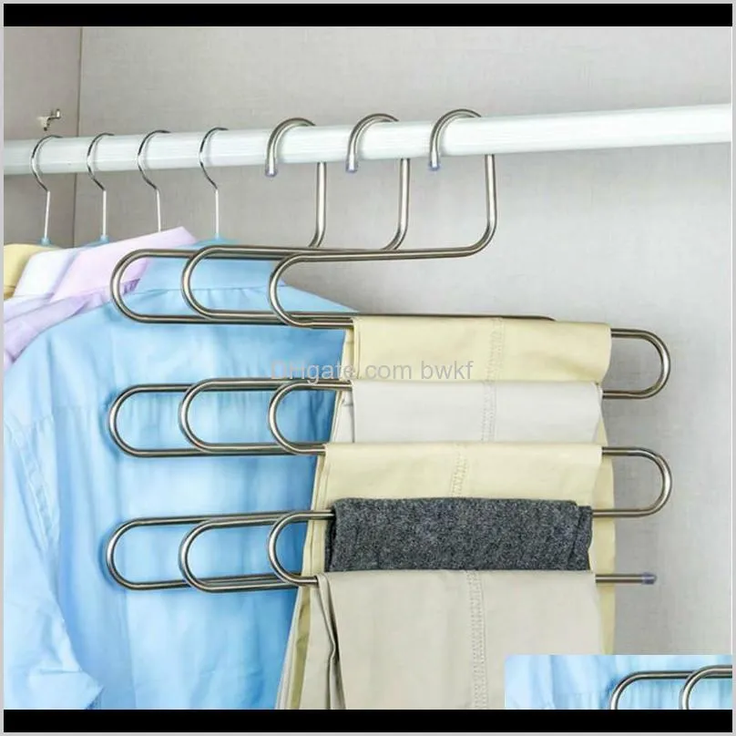 multi-functional s-type trouser rack stainless steel multi-layer trouser rack traceless adult trouser hanger
