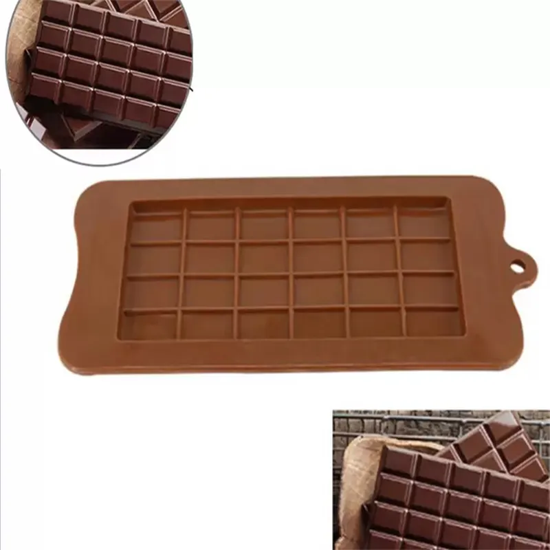 24 GRID DIY Square Chocolate Mold Silicone Dessert Block Forms Bar Block Ice Cake Candy Sugar Baking Forms