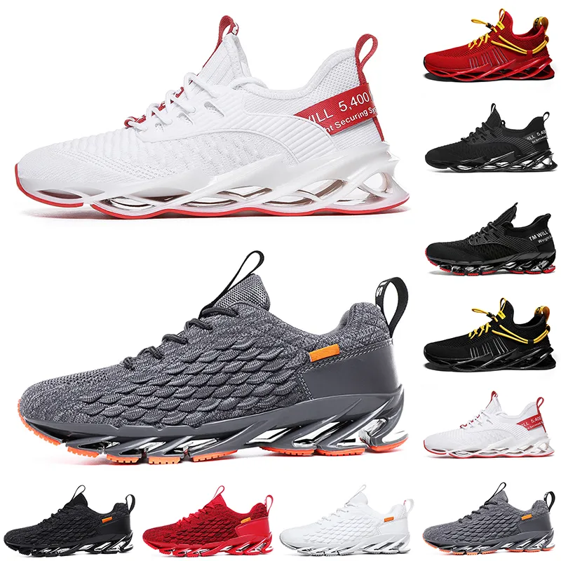 Nouveaux hommes non-marques chaussures de course Blade Slip sur noir blanc tout rouge gris Terracotta Warriors hommes entraîneurs de gymnastique baskets de sports de plein air