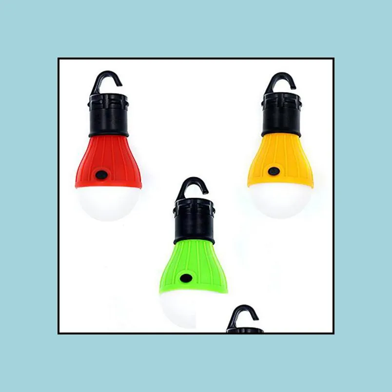 3Pack LED Tent Bulb Portable Lantern Emergency Night light for Camping, Hiking, Fishing, & Outdoor Lighting Red, Green, Yellow