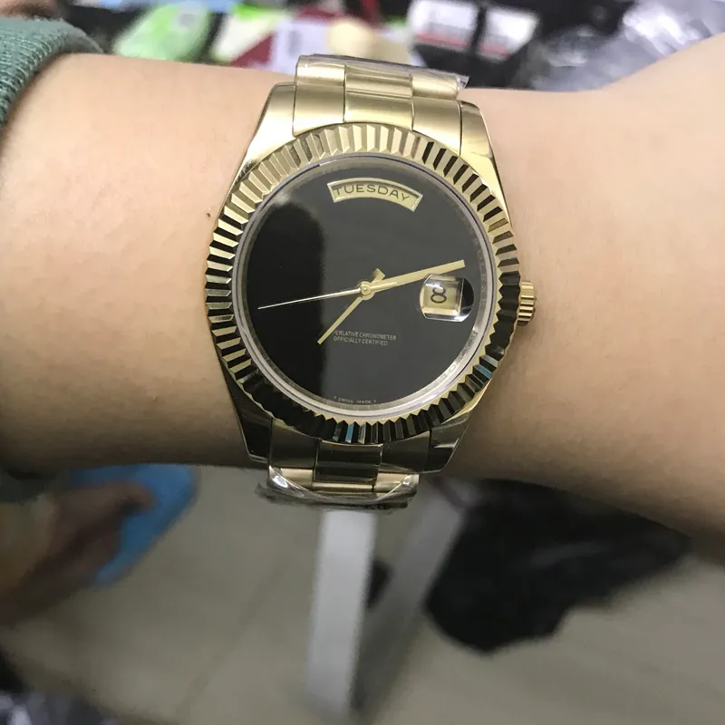 남자 시계 36mm 41mm Daydate 18k 골드 사파이어 904L 스테인레스 2813 무브먼트 자동 남자 시계 스포츠 남성 손목 시계 선물