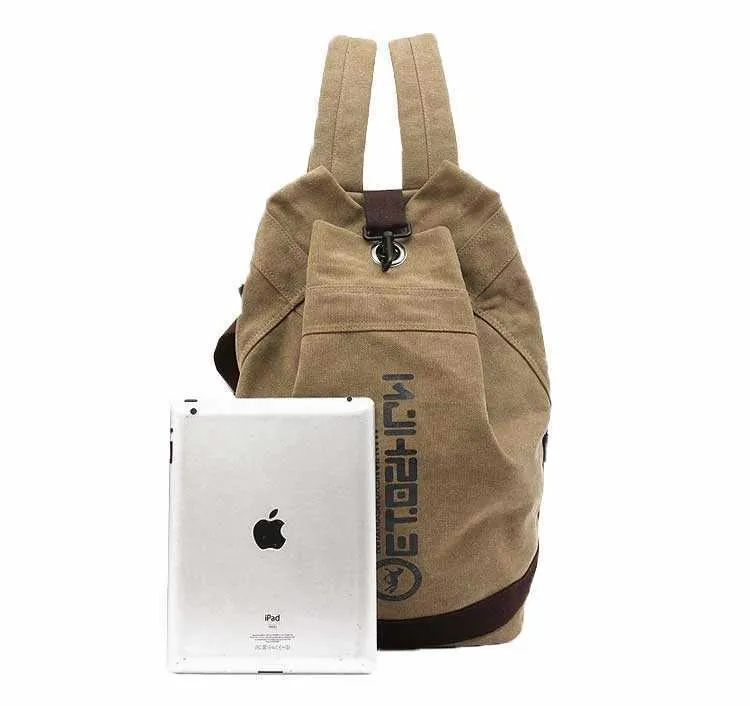 small canvas backpack