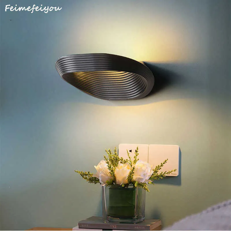 Woonkamer Moderne Minimalistische El Bed and Breakfast Restaurant Persoonlijkheid Pantsal Muur Lamp Slaapkamer Nachtkastje Wandlamp 210724