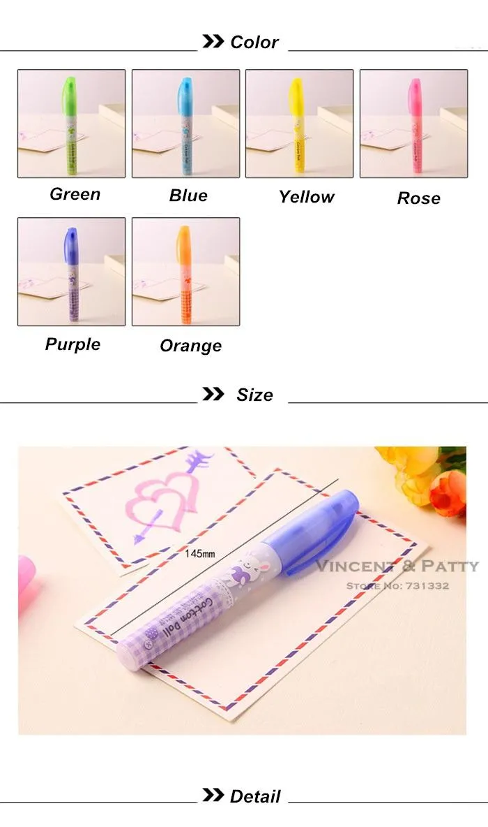 Highlighters 30 sztuk / partia Highlighter Pen Candy Kolor Bawełna Doll Design Marker Luminescencyjny Materiał Materiał Materiał Szkolny 6785