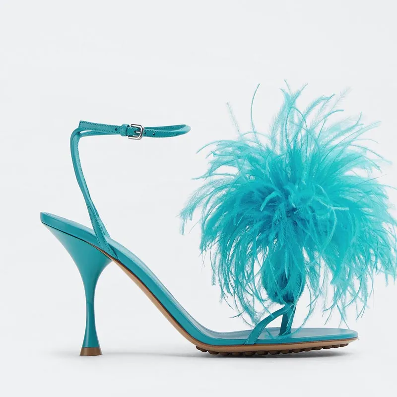 Sandali Di Tacco Alto In Pelle Doro Da Donna Sandali Sexy Di Punta