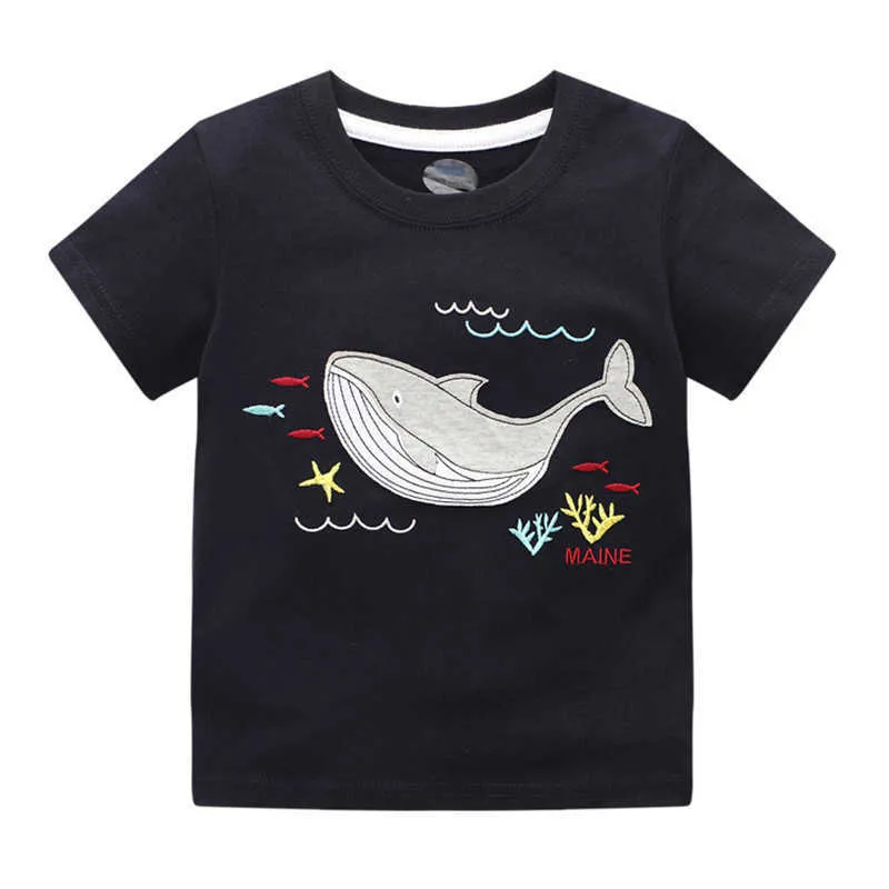 Jumping Meters Arrival Children Summer Fishing T Shirts For Boys