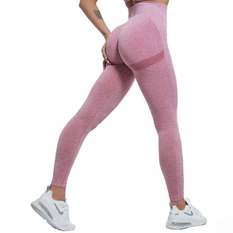 NORMOV High Waist Gym Seamless Leggings Women Sexy Bubble Butt