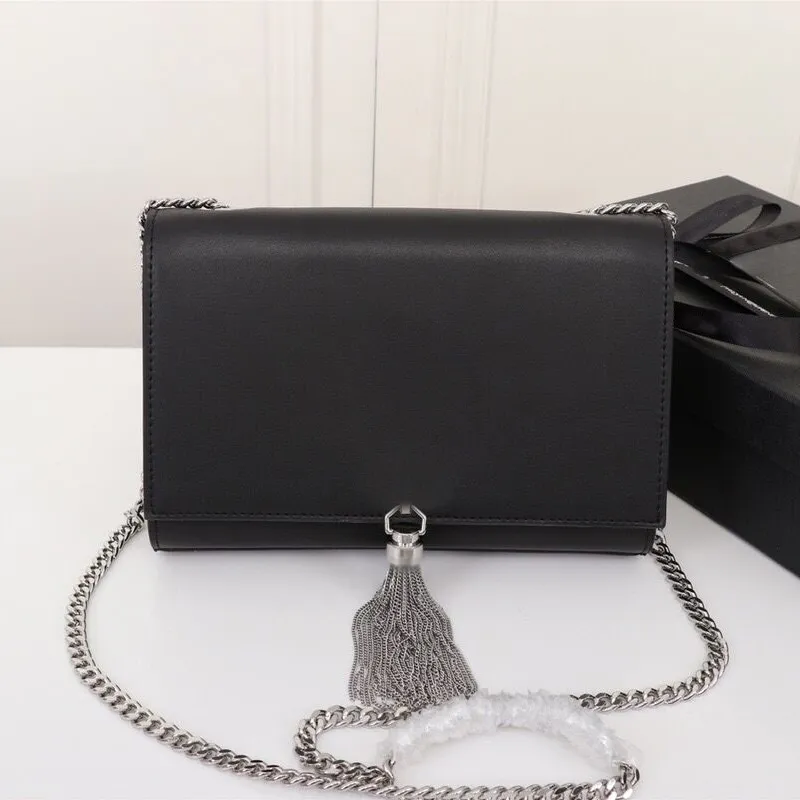 Fashion Luxury Crossbody Bag for women Kate Chain Wallet With Tassel Designer Bags Designers Shoulder Flap Purses Smooth leather logo Wallets 22cm