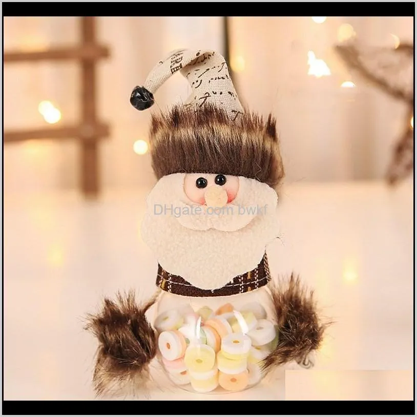 christmas santa snowman deer doll  candy box for home decoration wedding birthday party baby shower decor kids gift