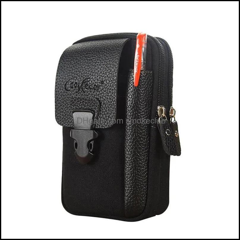 Outdoor Bags Men`s Sports Bag Casual Zipper Small Waist Pure Color Card Mobile Phone Belt Coin Purse